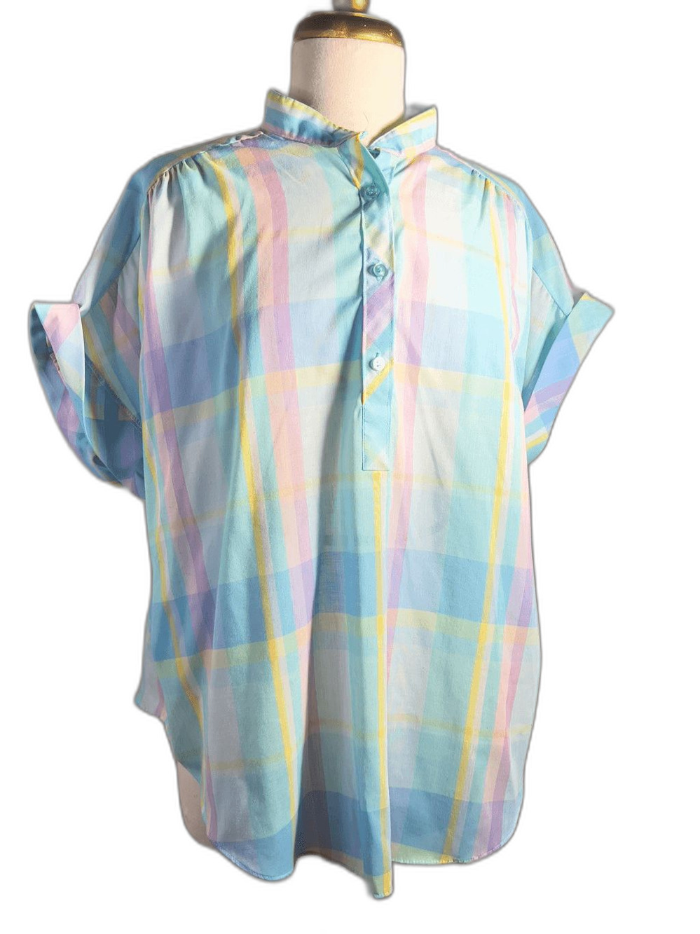 Square One Blouse Size 14 Vintage 90's Cottagecore Coquette Pastel Top